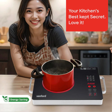  2 in 1 Single Burner Infrared Cooker 2200W with BBQ Grill & timer sanford 2