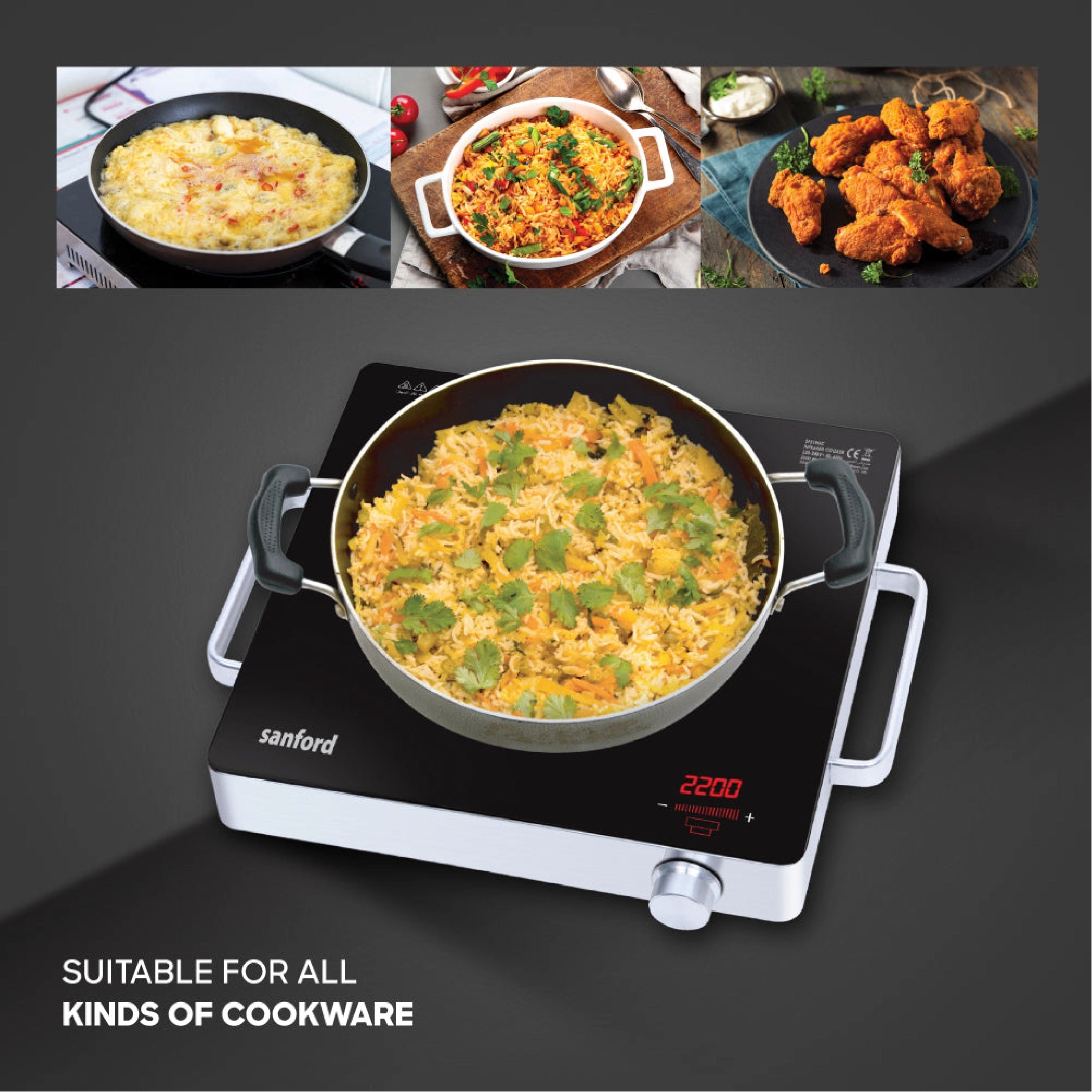 single burner Infrared cooker  2200W ceramic heating digital display sanford 5