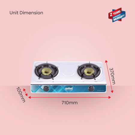 Sanford SF5313GC-B Double Burner Stove Complete Package