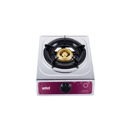 1 burner gas stove stainless steel body auto ignition compact sanford 1