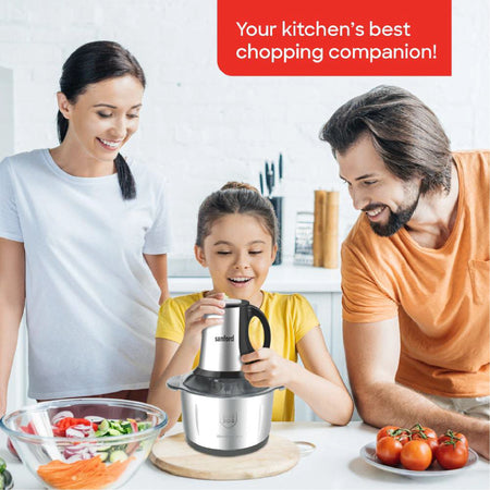 4L food chopper 400W stainless steel bowl 3 speed multi blade sanford 2