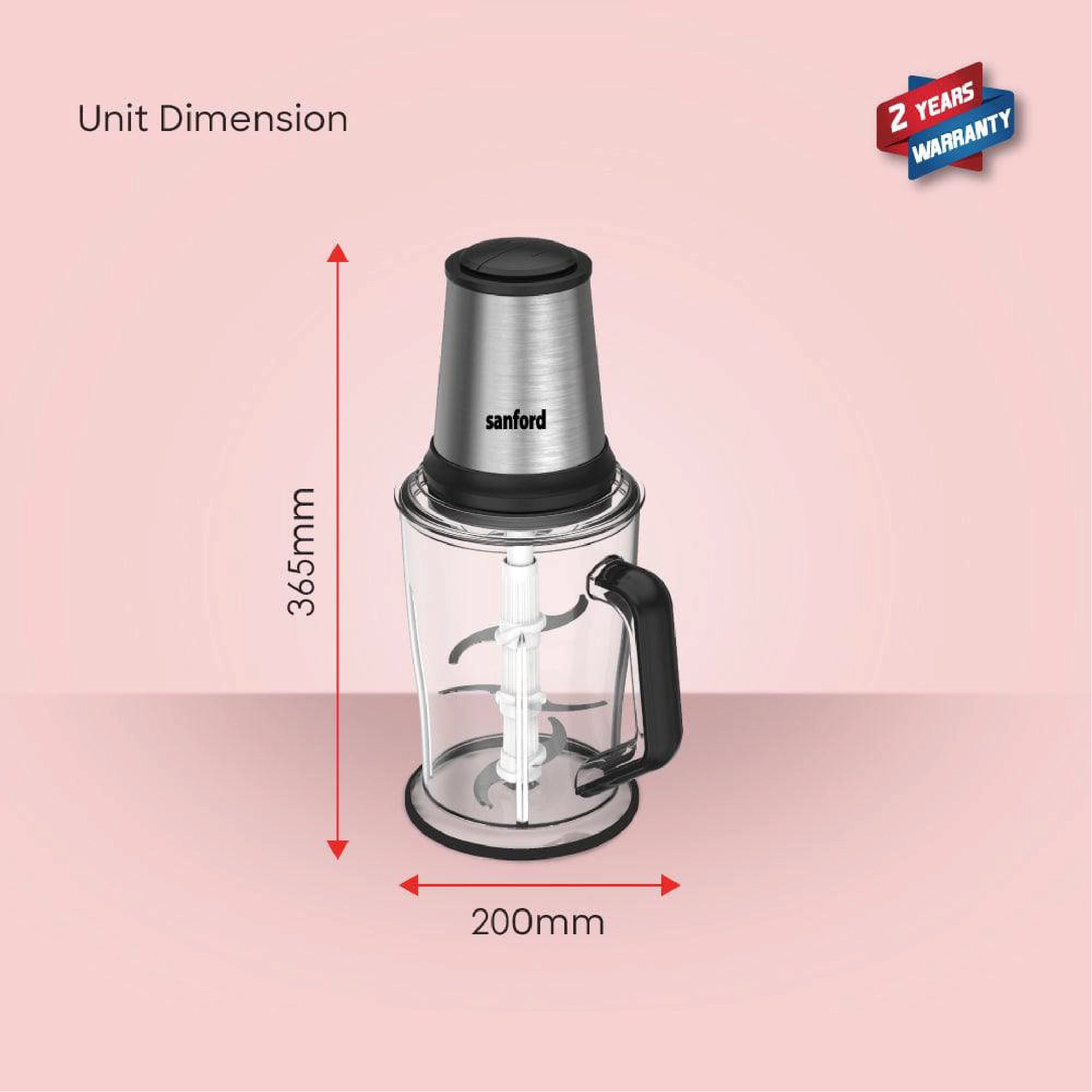 multi-function chopper 400W 2L AS jar &  SUS304 blades sanford 7