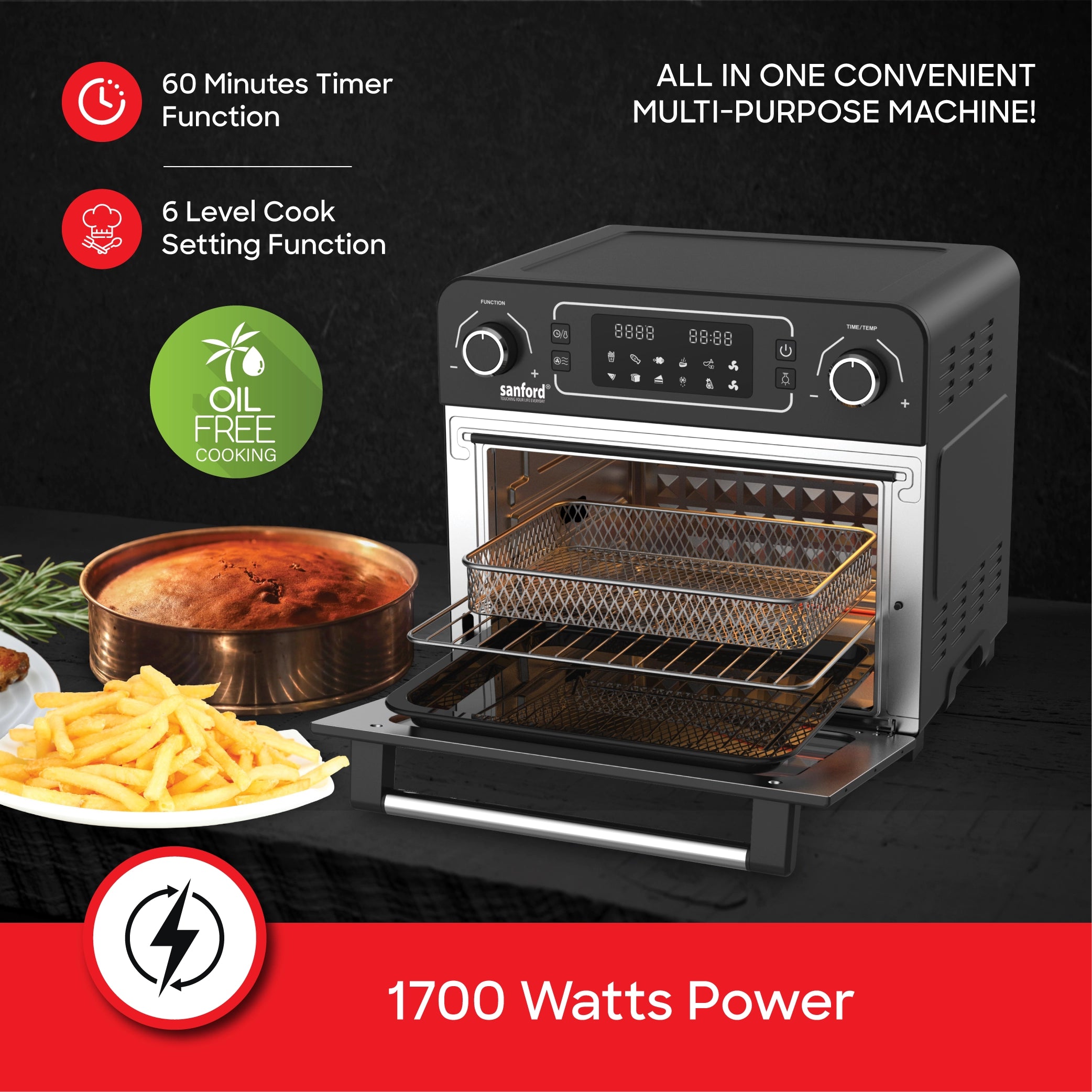 best air fryer oven 22L 12 preset cooking sanford 4