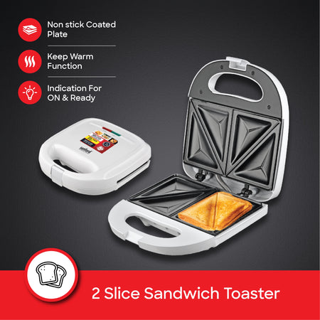 electric sandwich toaster 2-slice sanford 3