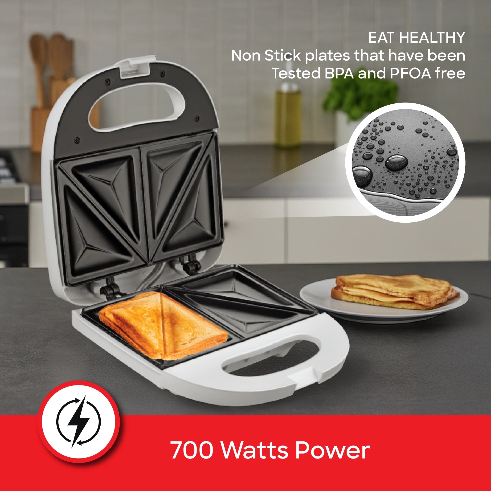 electric sandwich toaster 2-slice sanford 4