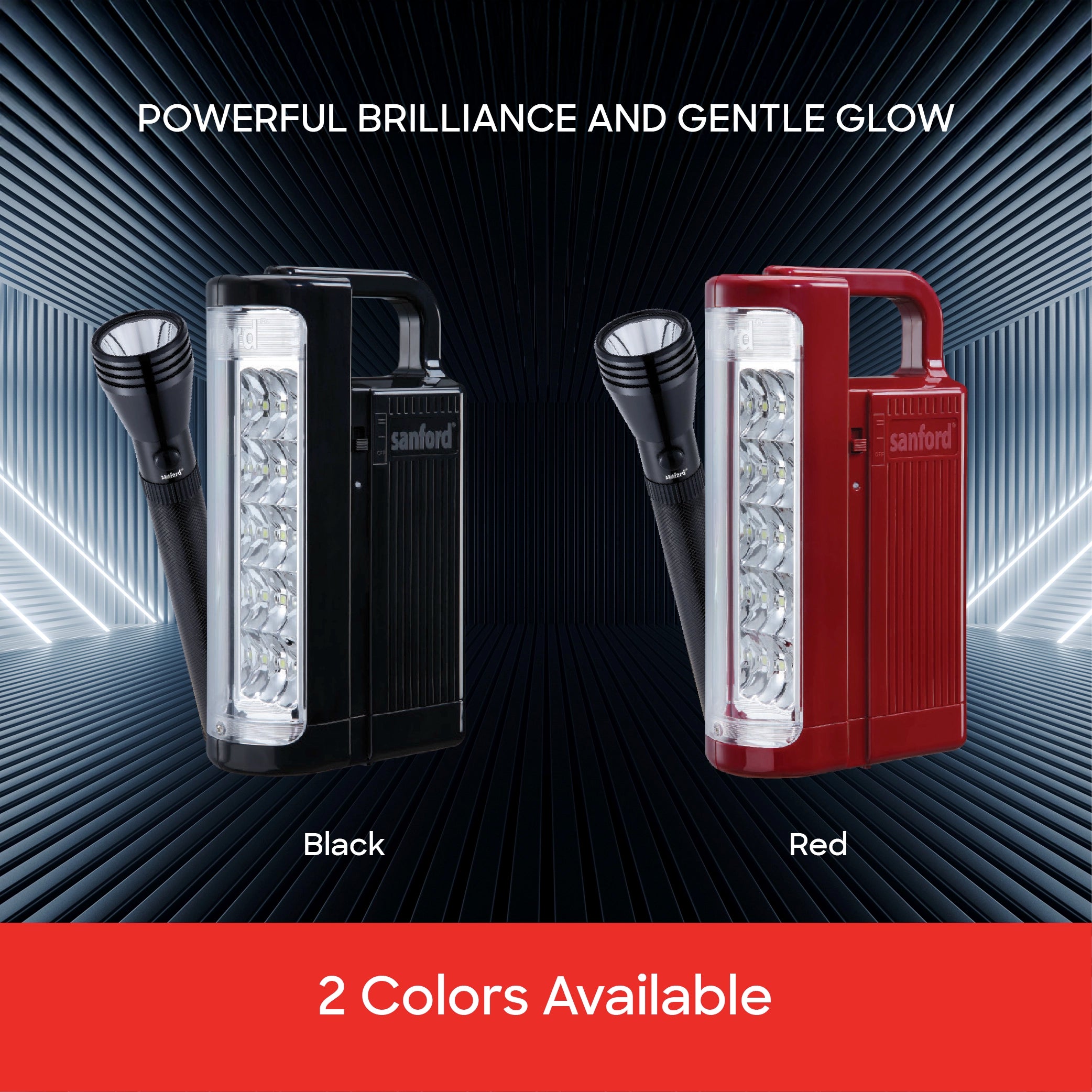  Emergency Lantern & 5W Flashlight Combo Rechargeable Batteries Sanford 7