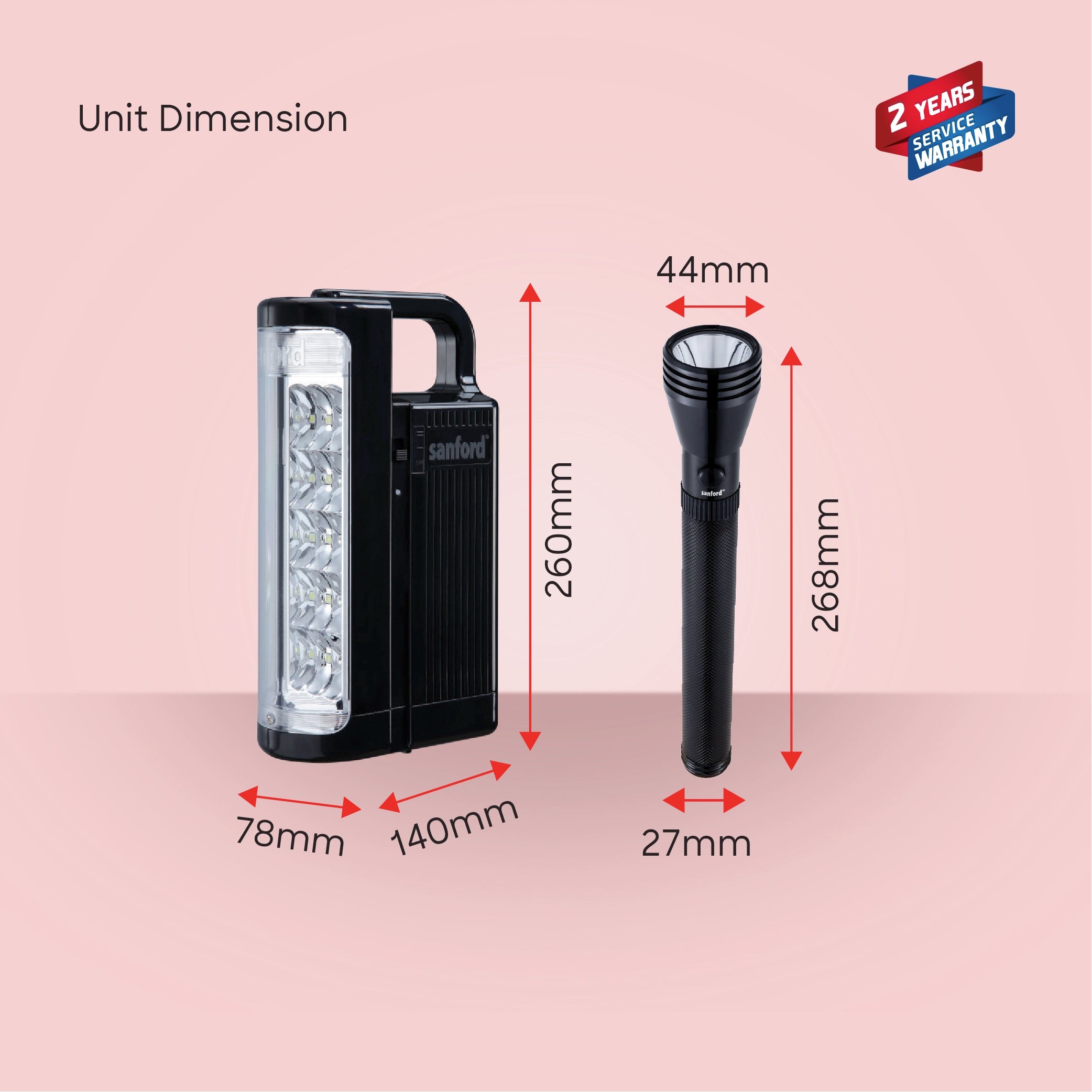  Emergency Lantern & 5W Flashlight Combo Rechargeable Batteries Sanford 8