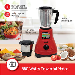 Sanford Mixer Grinder 2 in 1 550W 3 Speed Control Stainless Steel Jars - SF5900GM
