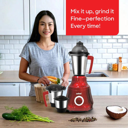 Powerful Mixer Grinder 1000W 3 Stainless Steel Jars & Overload Protection sanford 2
