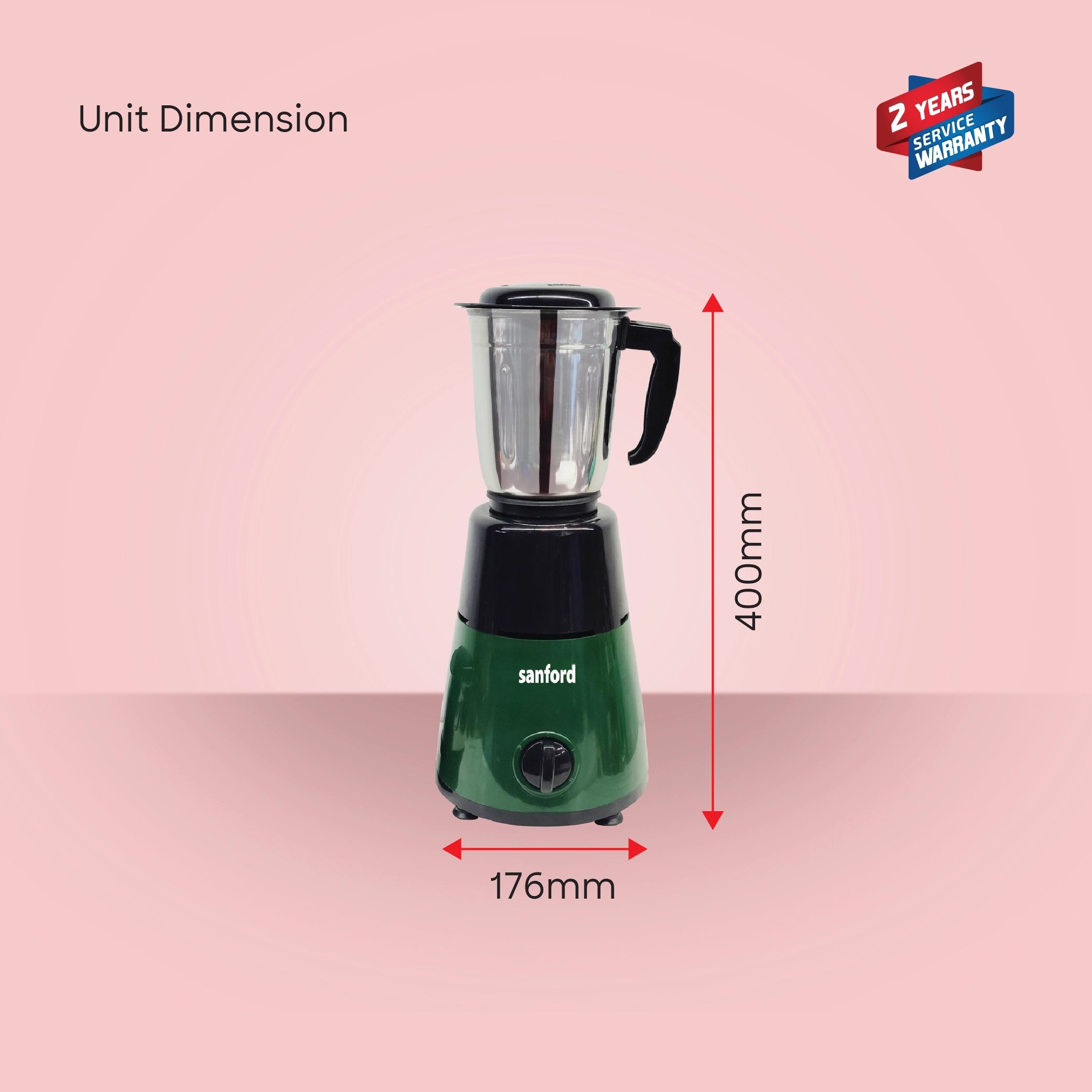 mixer grinder 550W 1.2L blending jar and chutney jar sanford 6