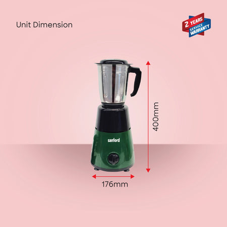 mixer grinder 550W 1.2L blending jar and chutney jar sanford 6