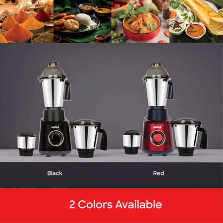 3 in 1 Mixer Grinder 800W 3 Speed Pulse Control Stainless Steel Jars sanford 5