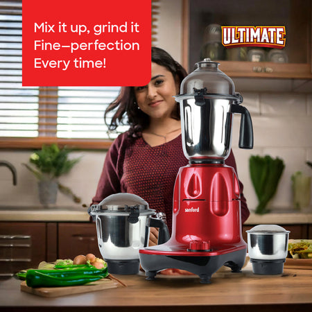 1200W mixer grinder 3 stainless steel jars 1.5L 900ml 300ml sanford 2