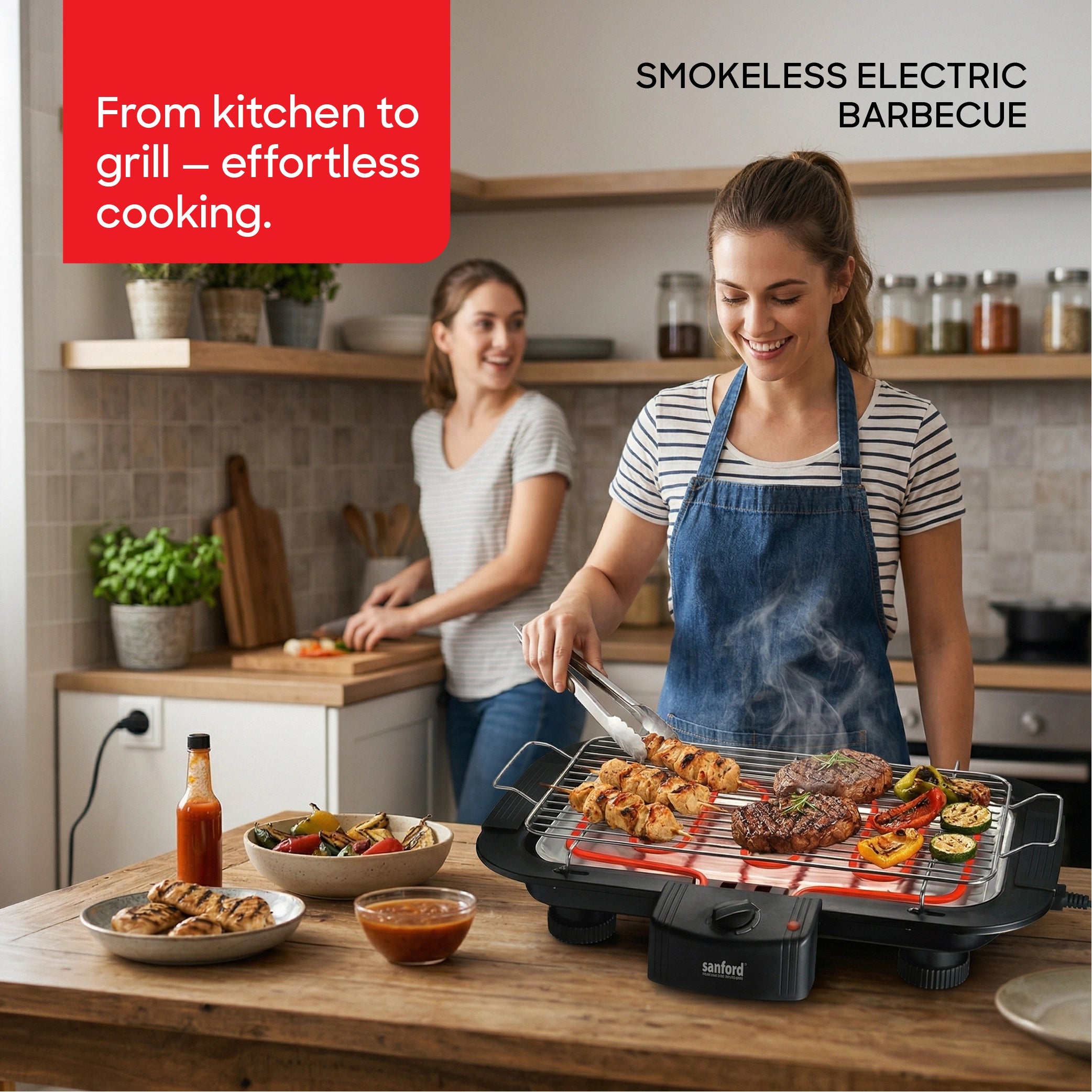 2000W Smokeless Electric BBQ Grill With Thermostat Control sanford 2
