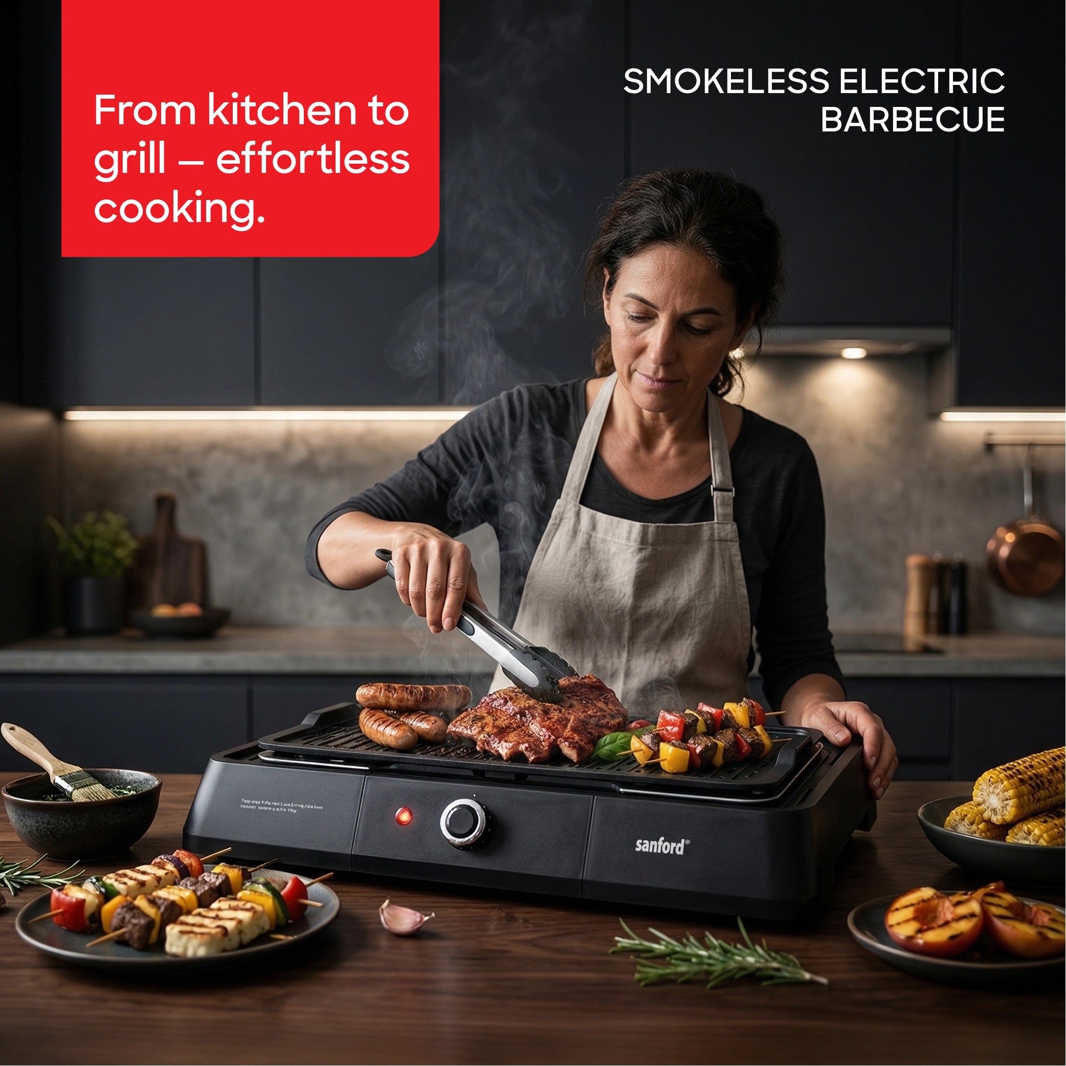 Best Electric BBQ Grill With Thermostat Control 1600W sanford 2