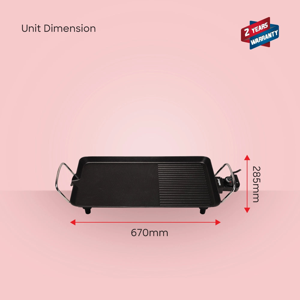 electric BBQ grill non-stick plate 1500W sanford 6