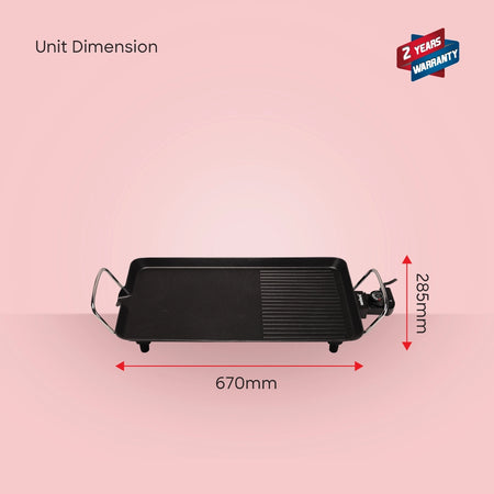 electric BBQ grill non-stick plate 1500W sanford 6