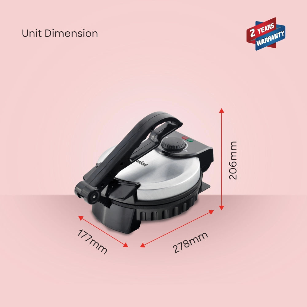 8 inch roti maker 900W non stick plate temperature sanford 7