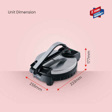 10 inch roti maker 1200W non stick plate temperature sanford 6
