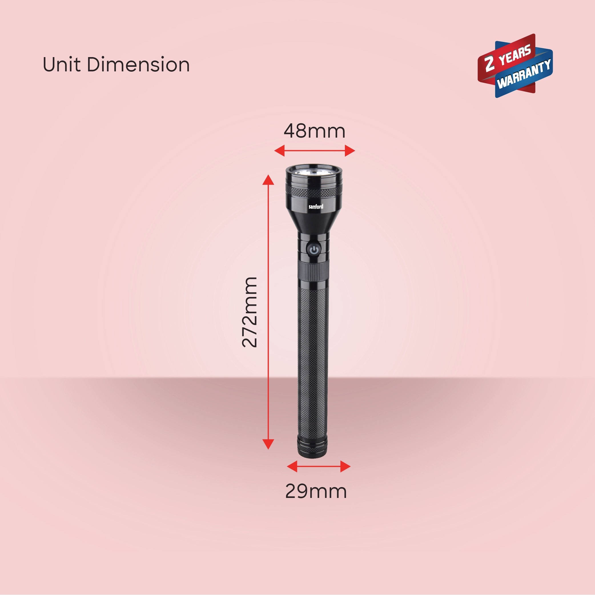 Rechargeable CREE LED flashlight 10W 2500m range 7000mAh battery sanford 6