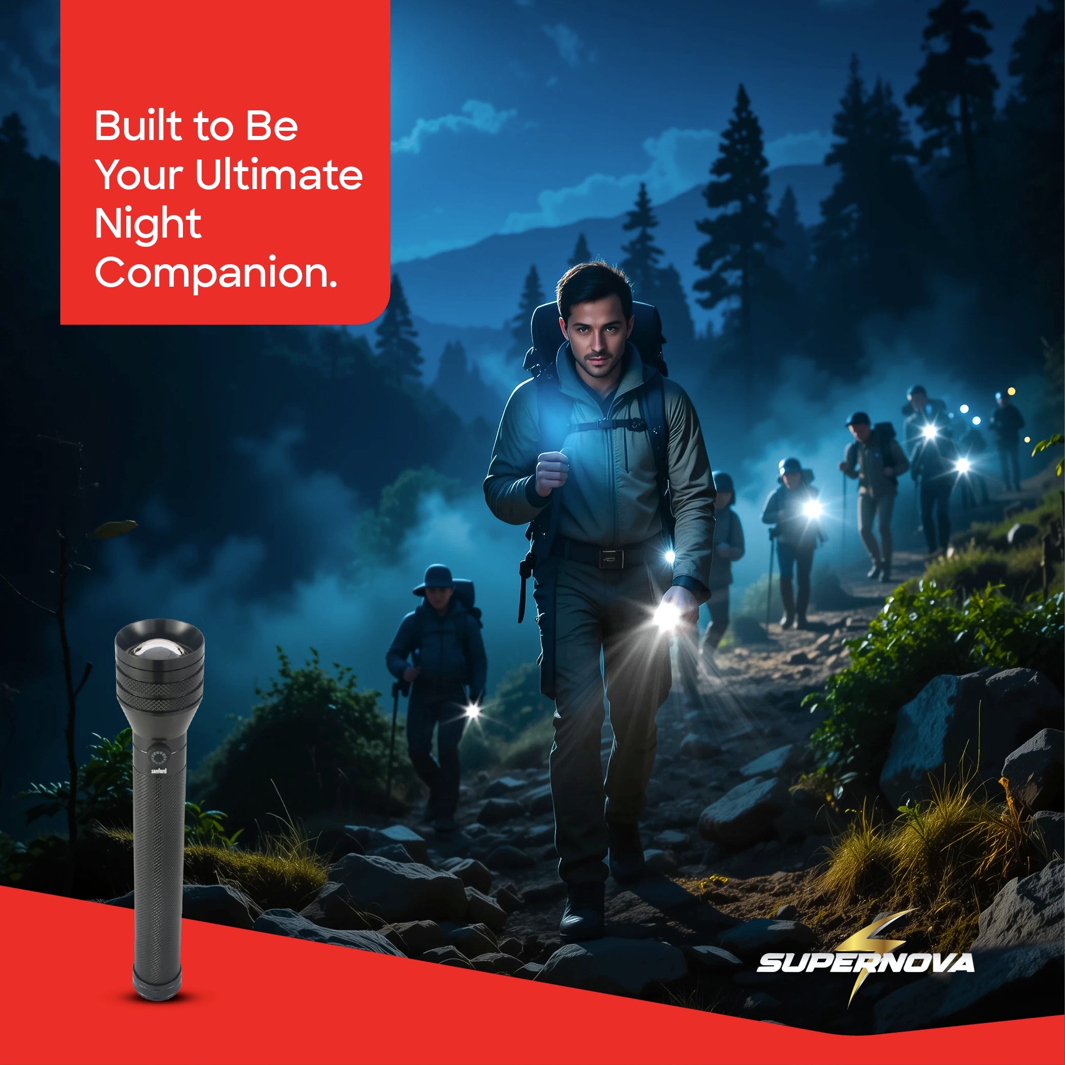 Zoom searchlight flashlight supernova sanford 2