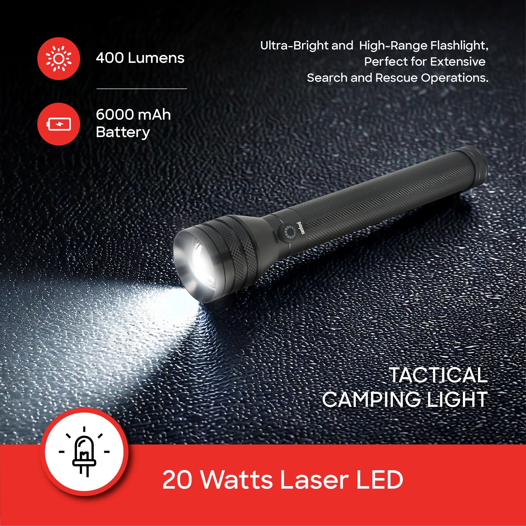 Zoom searchlight flashlight supernova sanford 3