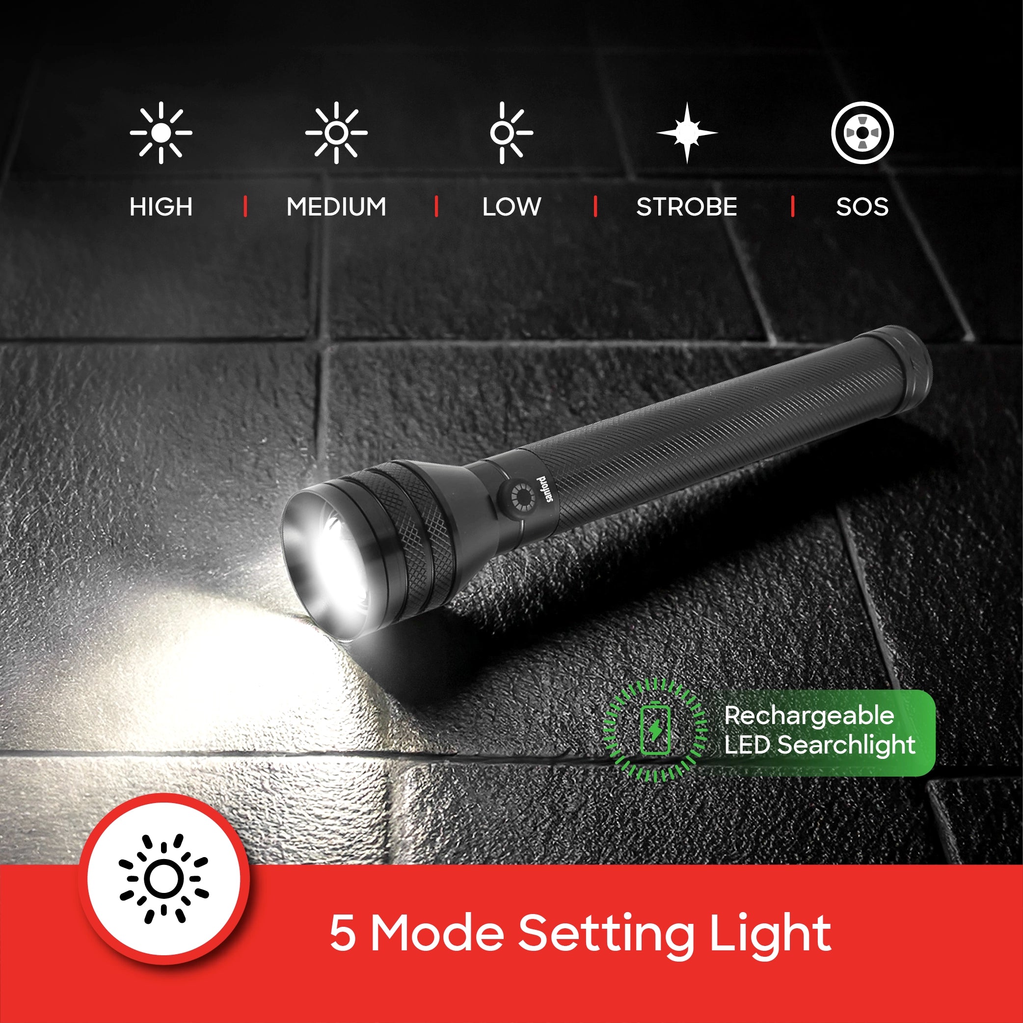 Zoom searchlight flashlight supernova sanford 5