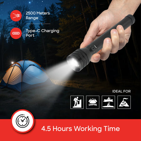 Zoom searchlight flashlight supernova sanford 6
