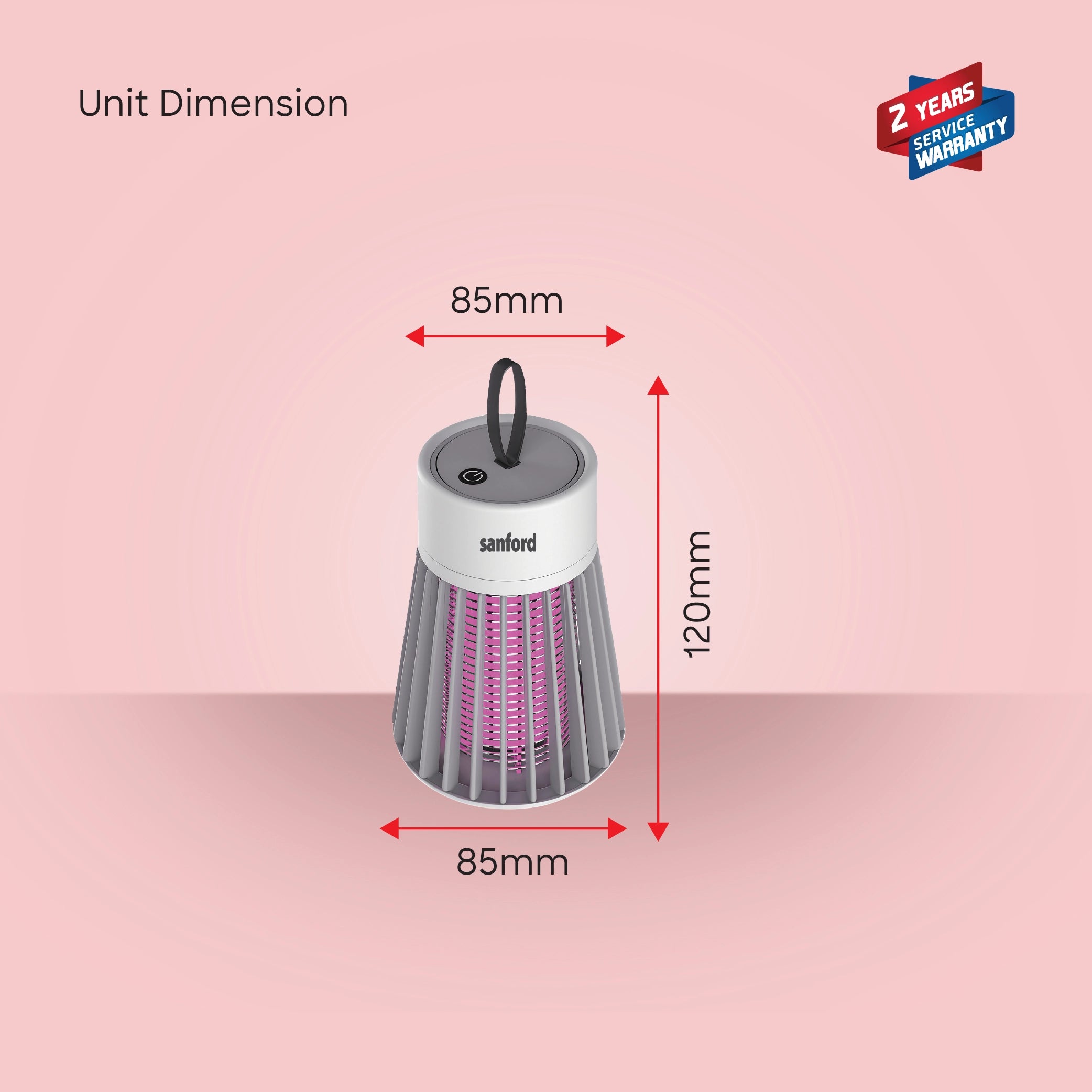 USB rechargeable insect killer lamp with 360 degree coverage sanford 6