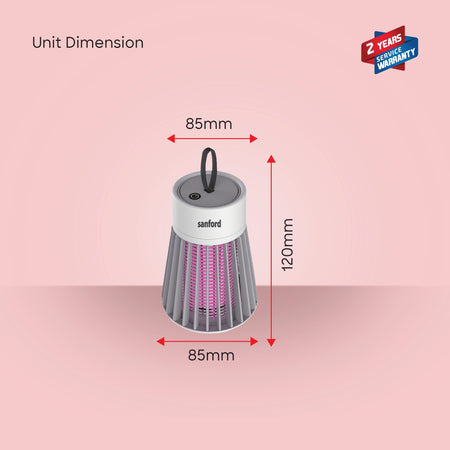 Sanford SF636MK Insect Killer Lamp – unit dimensions and measurements