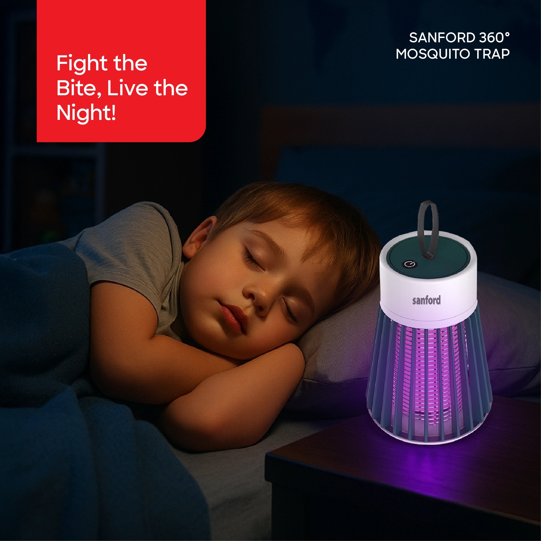 USB rechargeable insect killer lamp with 360 degree coverage sanford 2
