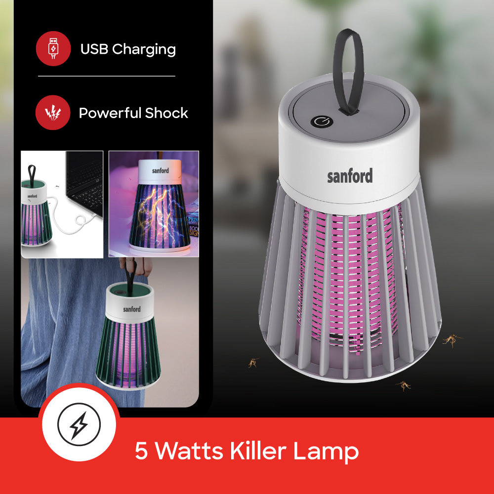 USB rechargeable insect killer lamp with 360 degree coverage sanford 4