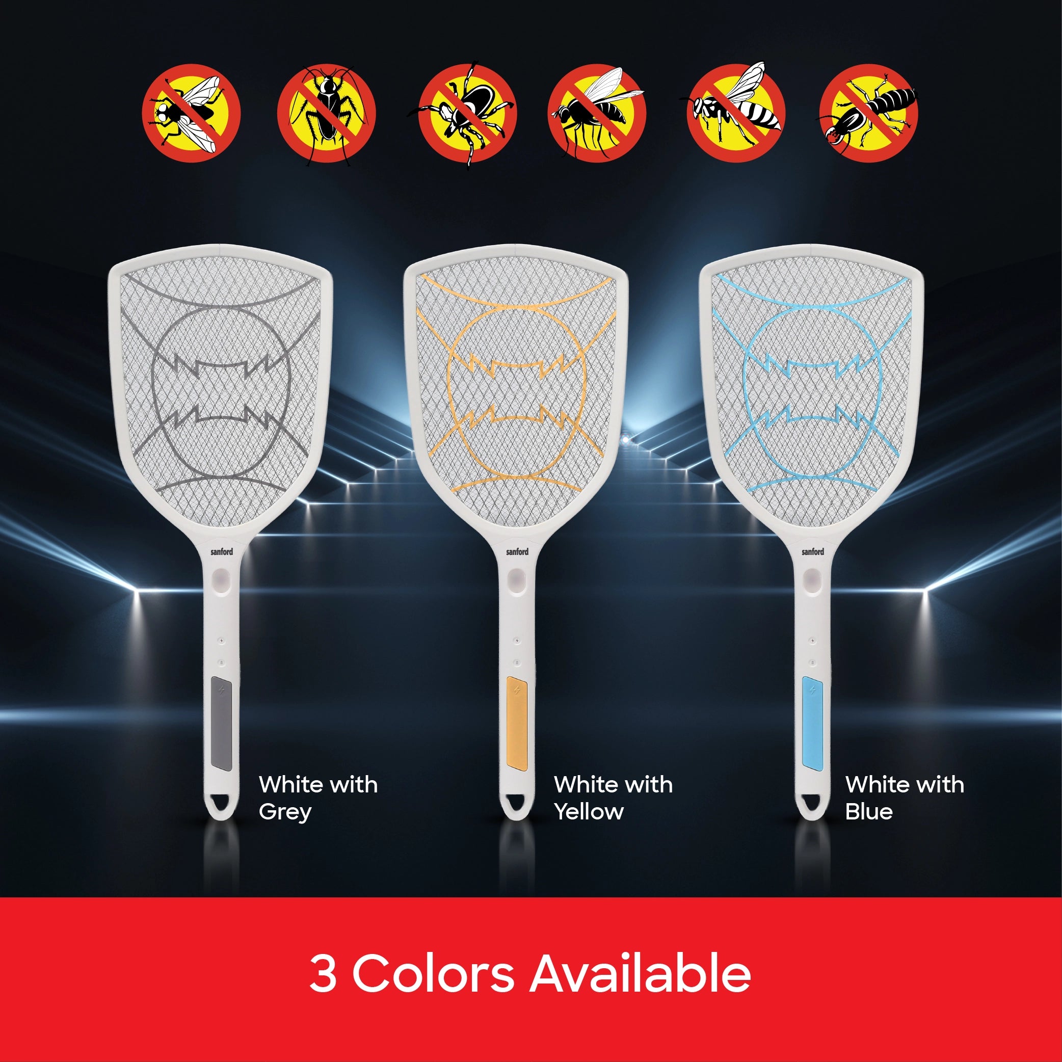 Sanford SF641MK Mosquito Bat – 3 colours available, product lineup

