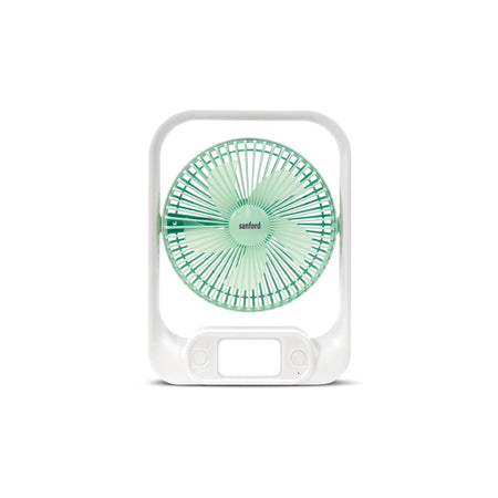 Rechargeable table fan 7 inch LED light power bank 3 speed sanford 1
