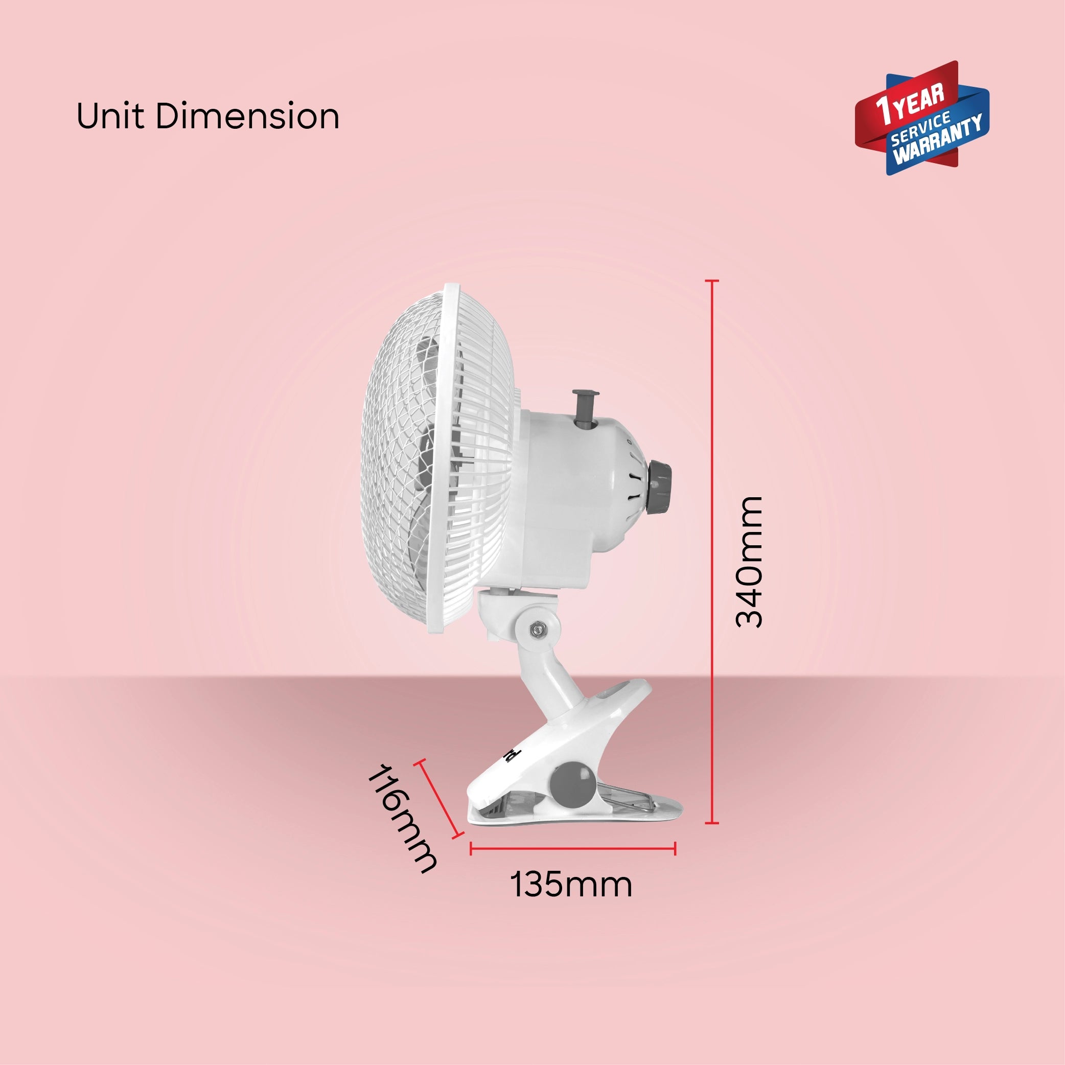 3 in 1 clip fan desk clip wall mount with 2 speed control 45W sanford 6
