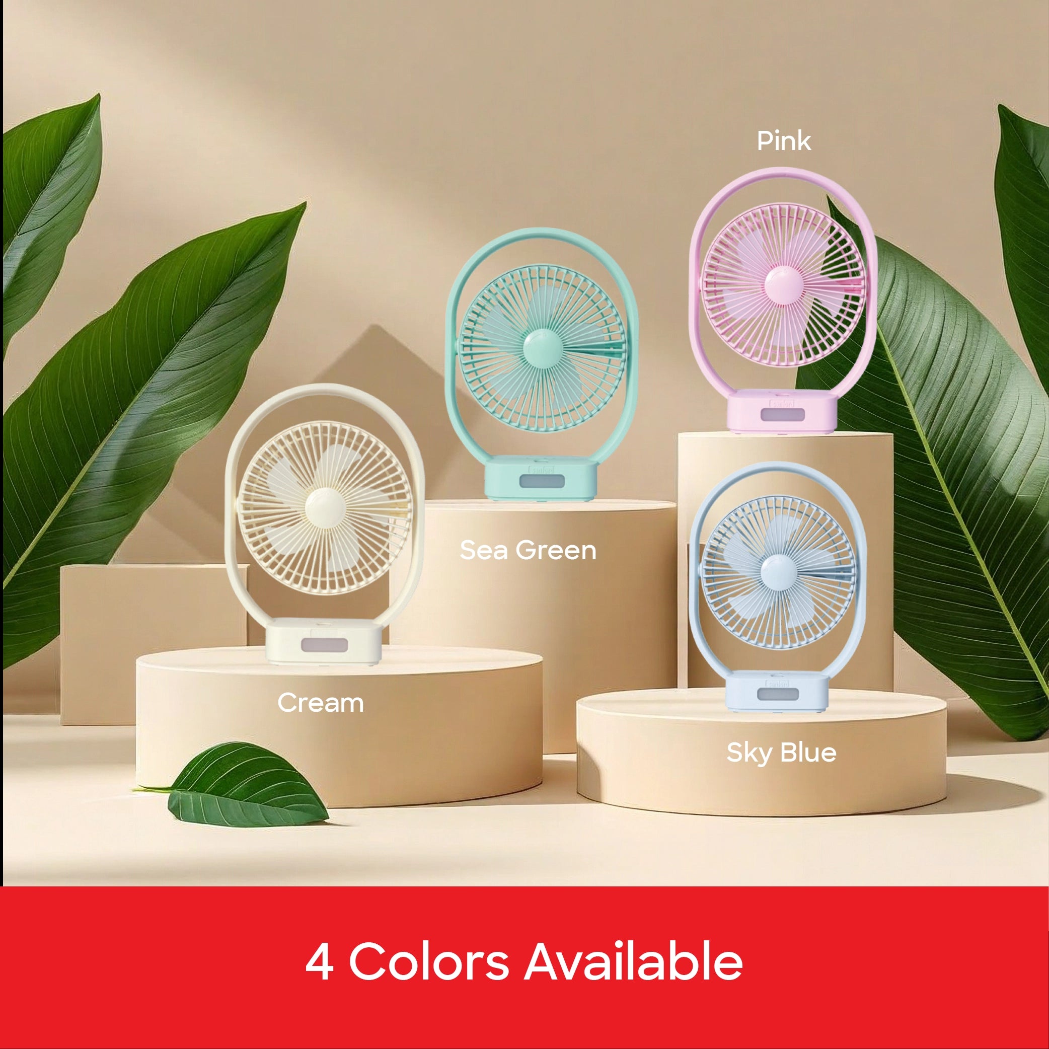Sanford SF6662MFN Rechargeable Table Fan – 4 colours available, product lineup