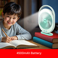 Sanford Rechargeable Table Fan 7-Inch 3600mAh Battery LED Light Tilt Head - SF6662MFN