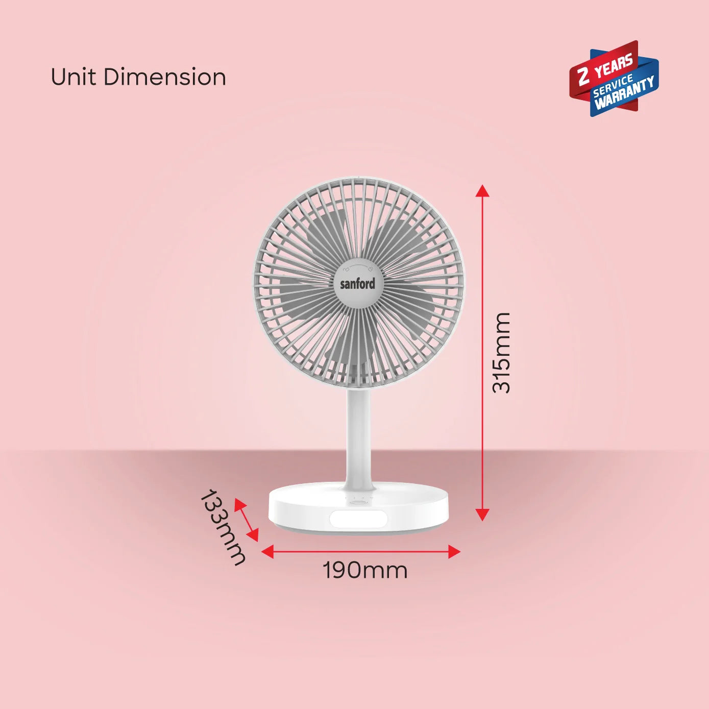 USB portable rechargeable fan LED light 3-speed 4600mAh battery 14H Fan + 50H Light sanford 6
