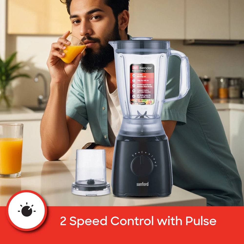 best juice blender 2-in-1 Grinder With 1.8L Jar 600W sanford 3