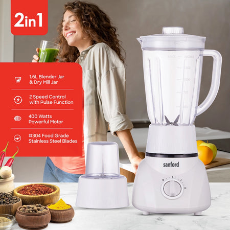 best juice blender 2-in-1 Grinder With 1.6L Jar 400W sanford 3