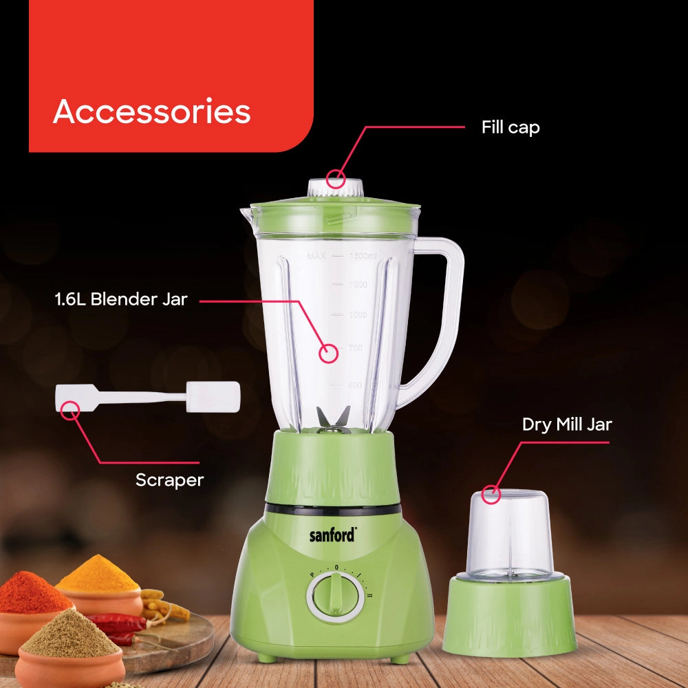 best juice blender 2-in-1 Grinder With 1.6L Jar 400W sanford 4