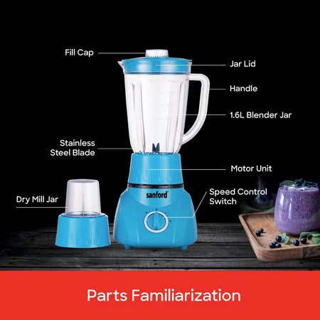 best juice blender 2-in-1 Grinder With 1.6L Jar 400W sanford 5