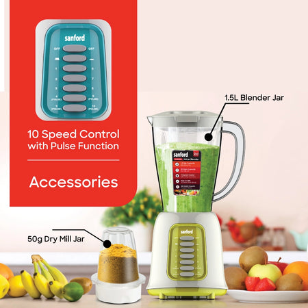 best juice blender 2-in-1 Grinder With 1.5L Jar 400W sanford 4