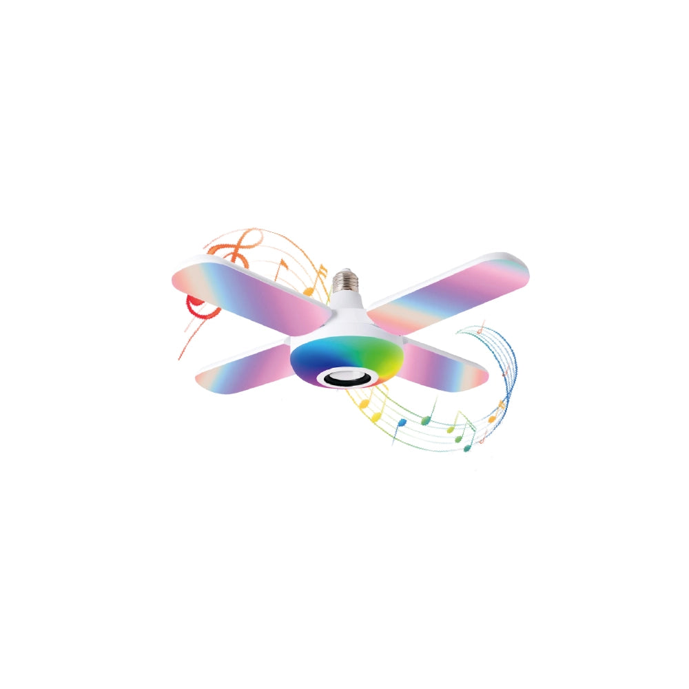rgb LED ceiling fan lamp light bluetooth speaker remote control sanford 1