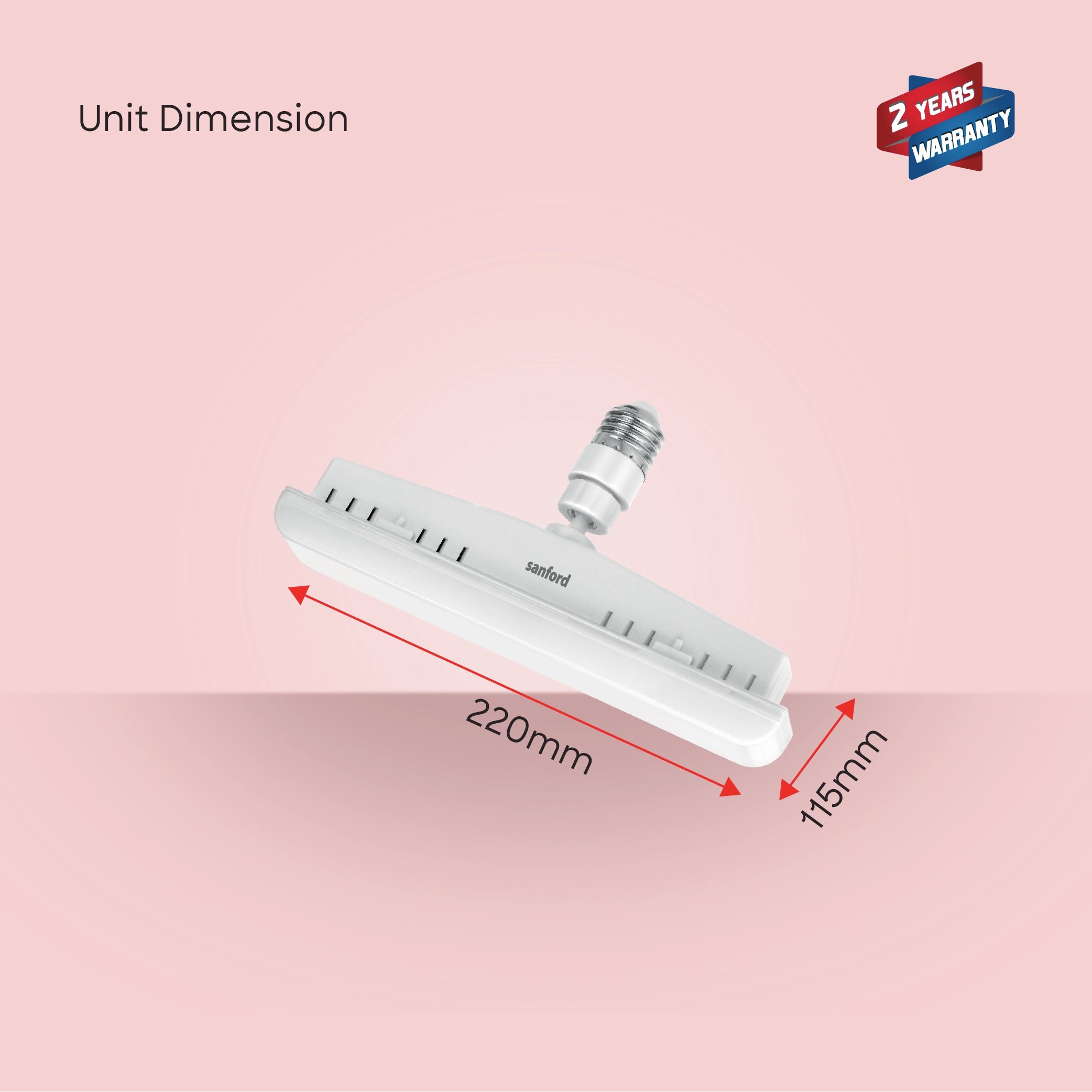 Rechargeable LED emergency light  40 SMD LEDs 500 lumens  3 hour 7W sanford 6