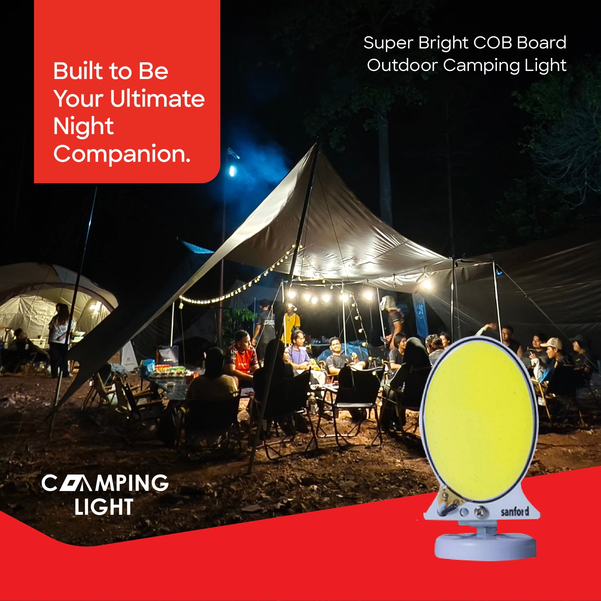 13W camping light 1267 lumens 99 SMD magnetic base sanford 2
