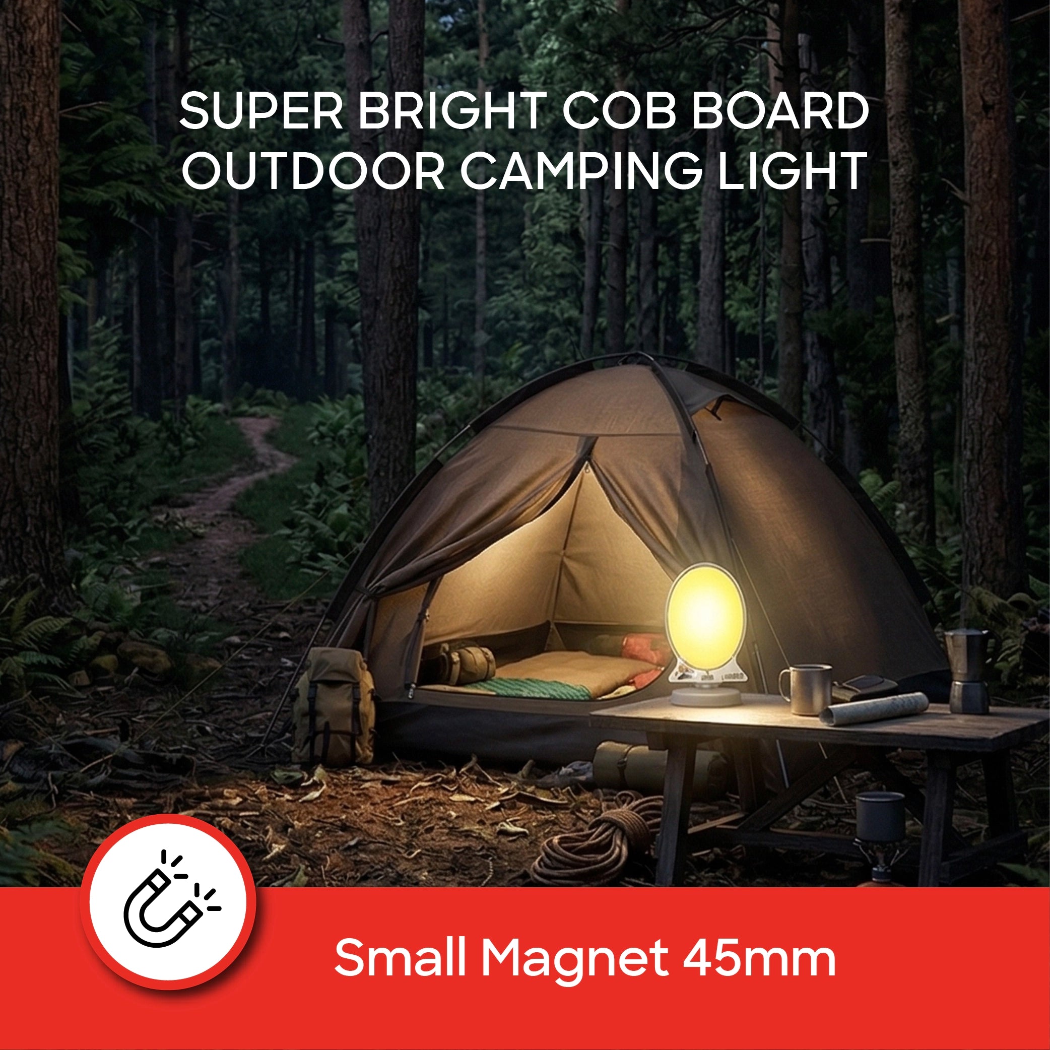 13W camping light 1267 lumens 99 SMD magnetic base sanford 4