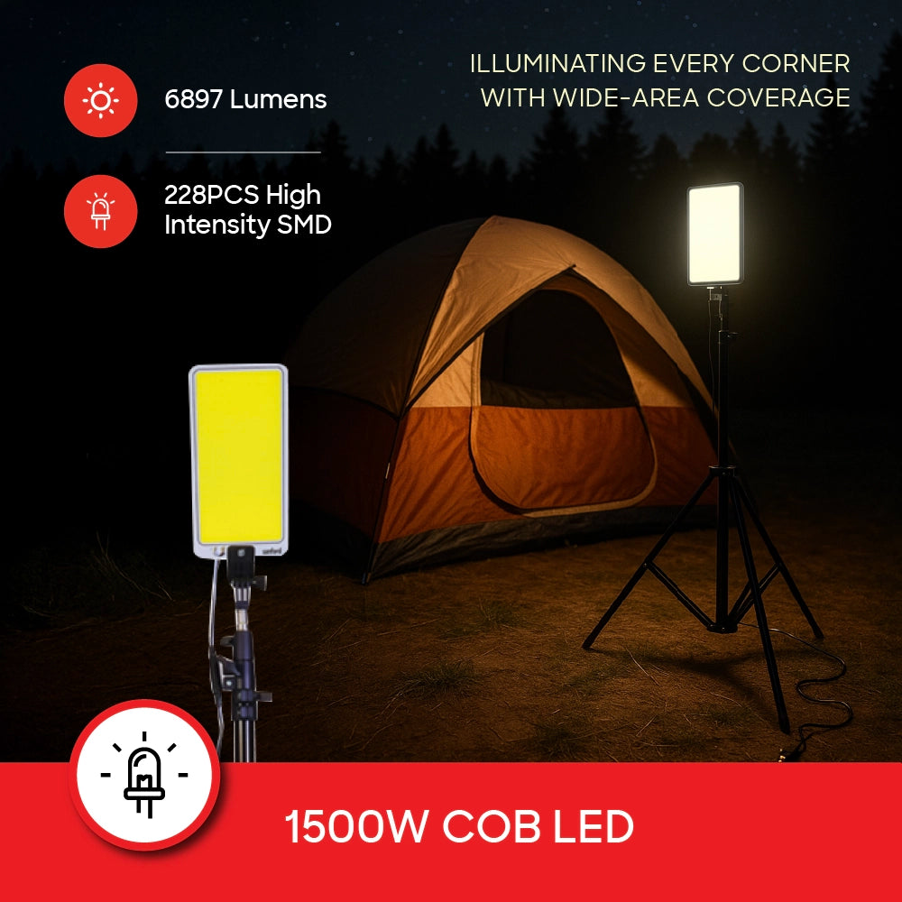 COB LED camping light tripod 1500w remote control sanford 3