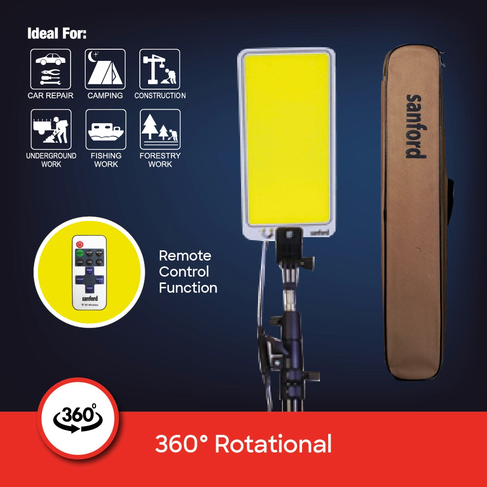 COB LED camping light tripod 1500w remote control sanford 4