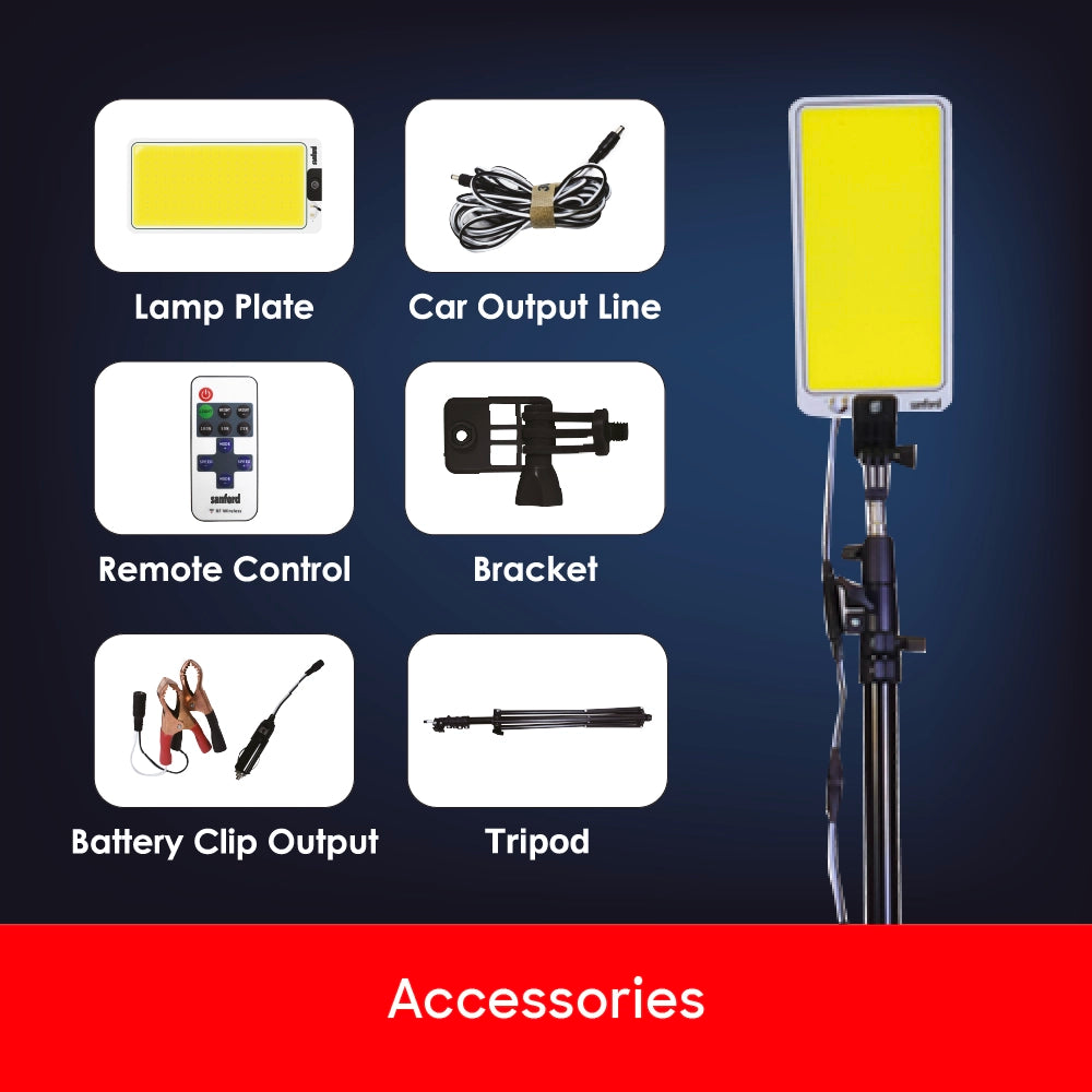 COB LED camping light tripod 1500w remote control sanford 5